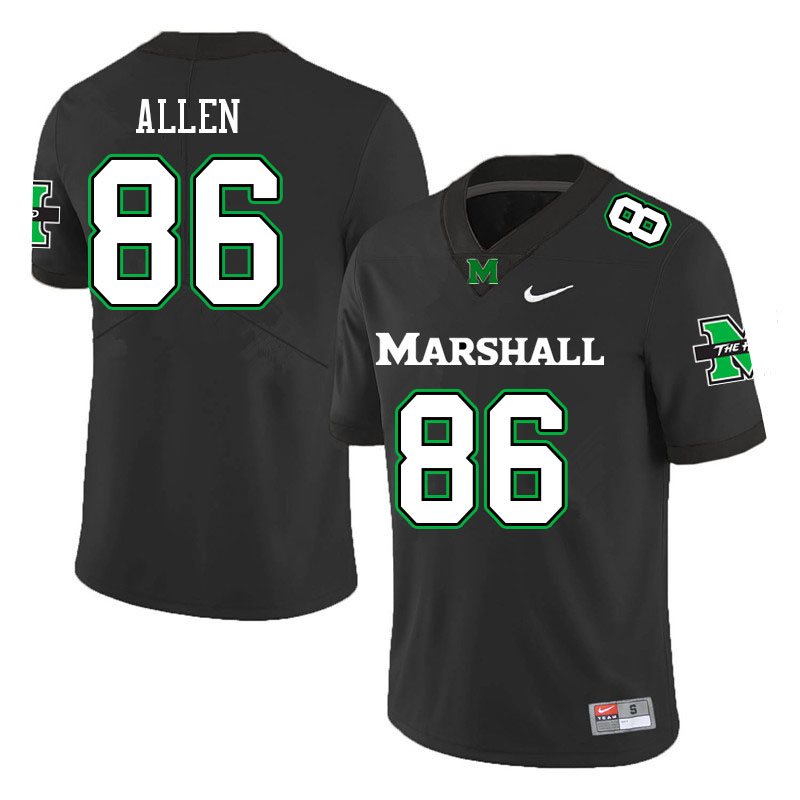 Men #86 Timothy Allen Marshall Thundering Herd College Football Jerseys Sale-Black